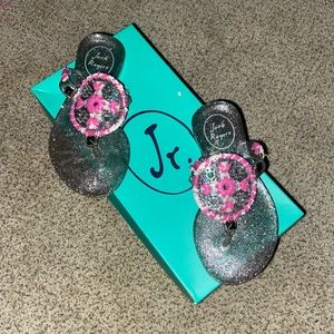 Jack Rogers Jr. Miss Sparkle Georgica Jelly Sandals Girl’s Size Toddler 8M